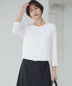 L size ONWARD(大きいサイズ) / エルサイズオンワード シャツ・ブラウス | 【洗える】シルキーデシン ボールチェーン バルーン ブラウス