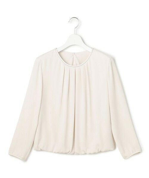 L size ONWARD(大きいサイズ) / エルサイズオンワード シャツ・ブラウス | 【洗える】シルキーデシン ボールチェーン バルーン ブラウス | 詳細6