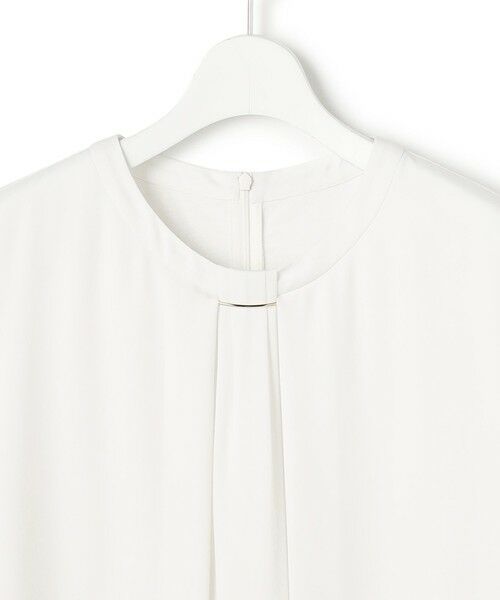 L size ONWARD(大きいサイズ) / エルサイズオンワード シャツ・ブラウス | 【洗える】シルキーデシン バーアクセント ブラウス | 詳細6