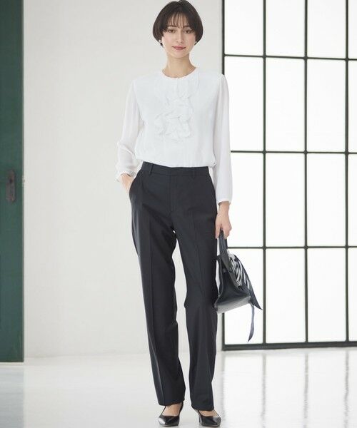 L size ONWARD(大きいサイズ) / エルサイズオンワード シャツ・ブラウス | 【洗える】ジョーゼットフリル ブラウス | 詳細2