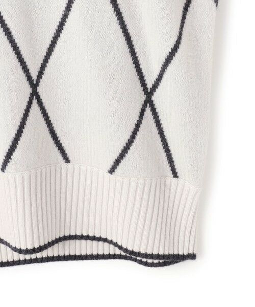 L size ONWARD(大きいサイズ) / エルサイズオンワード ニット・セーター | ソフトカシミヤミックス ダイヤ柄ハイネックニット | 詳細6
