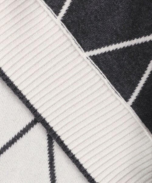 L size ONWARD(大きいサイズ) / エルサイズオンワード ニット・セーター | ソフトカシミヤミックス ダイヤ柄ハイネックニット | 詳細8