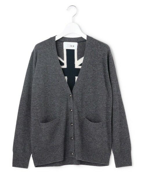 L size ONWARD(大きいサイズ) / エルサイズオンワード カーディガン・ボレロ | 【30th ANNIVERSARY】 カシミヤブレンド ユニオンジャックカーディガン | 詳細5