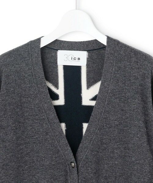 L size ONWARD(大きいサイズ) / エルサイズオンワード カーディガン・ボレロ | 【30th ANNIVERSARY】 カシミヤブレンド ユニオンジャックカーディガン | 詳細7