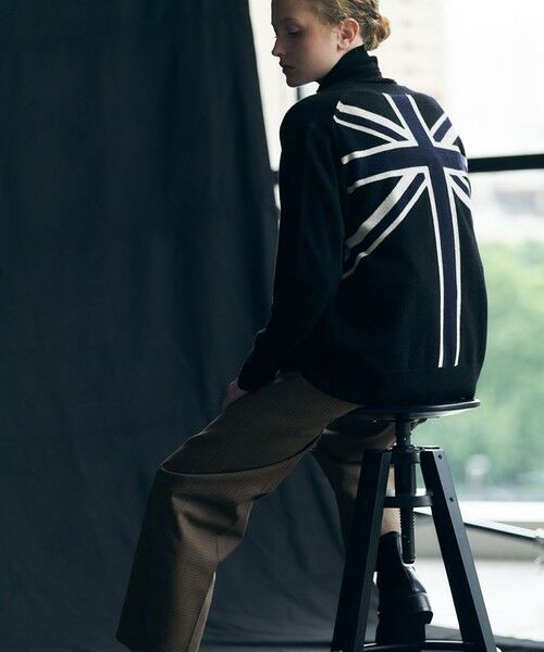 L size ONWARD(大きいサイズ) / エルサイズオンワード カーディガン・ボレロ | 【30th ANNIVERSARY】 カシミヤブレンド ユニオンジャックカーディガン | 詳細15