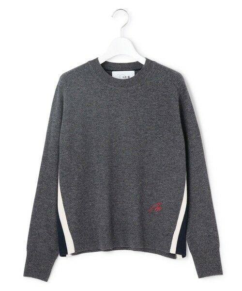 L size ONWARD(大きいサイズ) / エルサイズオンワード ニット・セーター | 【30th ANNIVERSARY】 カシミヤブレンド 配色デザインプルオーバー | 詳細3