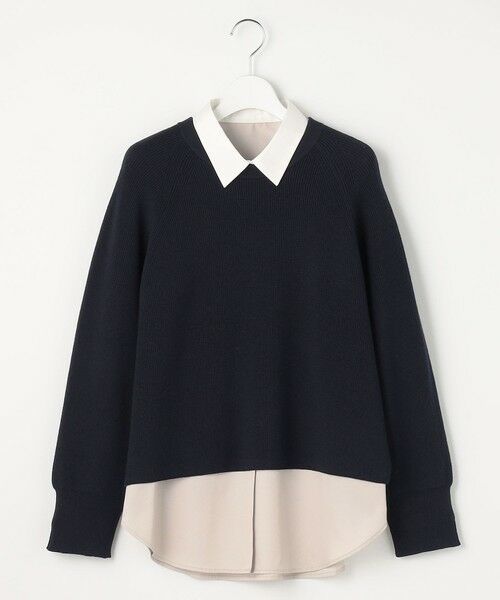 L size ONWARD(大きいサイズ) / エルサイズオンワード ニット・セーター | ニットレイヤード シャツ ツインセット | 詳細23