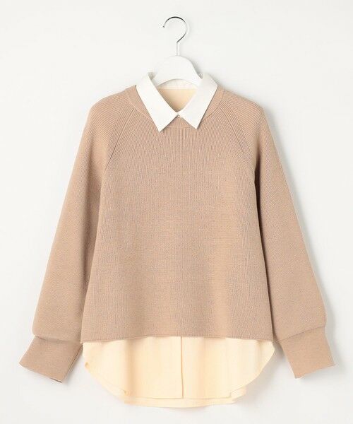 L size ONWARD(大きいサイズ) / エルサイズオンワード ニット・セーター | ニットレイヤード シャツ ツインセット | 詳細30