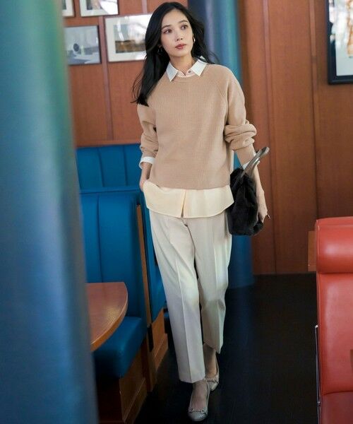 L size ONWARD(大きいサイズ) / エルサイズオンワード ニット・セーター | ニットレイヤード シャツ ツインセット | 詳細27