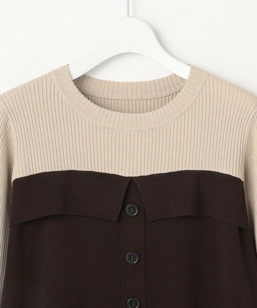 L size ONWARD(大きいサイズ) / エルサイズオンワード ニット・セーター | ビスチェ風 長袖 ニット | 詳細10