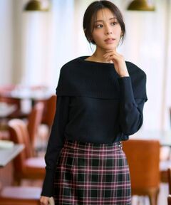 L size ONWARD(大きいサイズ) / エルサイズオンワード ニット・セーター | 【WEB・一部店舗限定】オフショルダー ニット