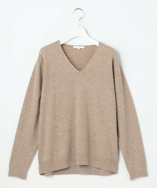 L size ONWARD(大きいサイズ) / エルサイズオンワード ニット・セーター | 【SHIHOさん着用】ウールハイゲージVネック ニット | 詳細7
