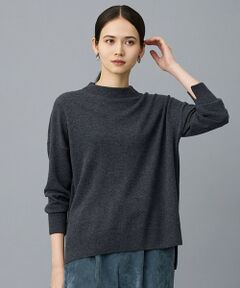 L size ONWARD(大きいサイズ) / エルサイズオンワード ニット・セーター | 【SHIHOさん着用】ウールハイゲージモックネック ニット