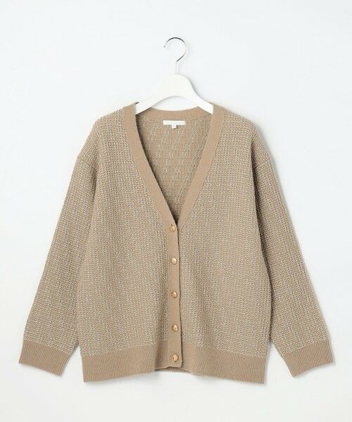 L size ONWARD(大きいサイズ) / エルサイズオンワード カーディガン・ボレロ | 【SHIHOさん着用】ラメツイード カーディガン | 詳細4
