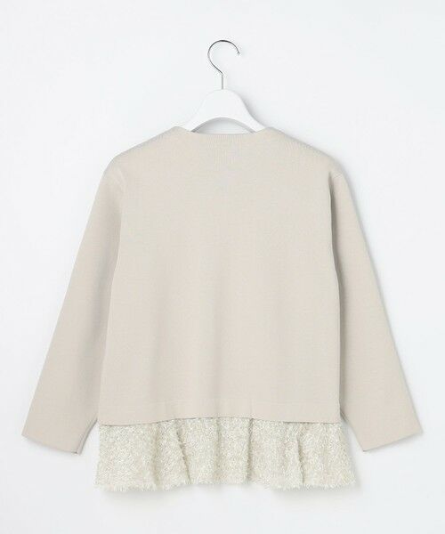 L size ONWARD(大きいサイズ) / エルサイズオンワード カーディガン・ボレロ | 【SHIHOさん着用】ジャカードコンビ カーディガン | 詳細8