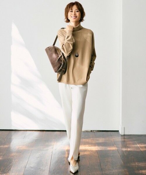 L size ONWARD(大きいサイズ) / エルサイズオンワード ニット・セーター | ウォームレーヨンストレッチハイネック ニット | 詳細1