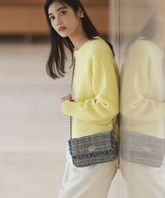 L size ONWARD(大きいサイズ) / エルサイズオンワード ニット・セーター | 【洗える】ウールカシミヤ パフスリーブ ニット