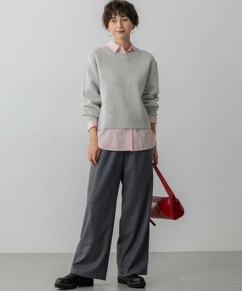 L size ONWARD(大きいサイズ) / エルサイズオンワード ニット・セーター | 【洗える】ウールカシミヤ パフスリーブ ニット | 詳細7