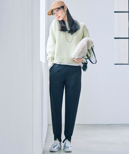 L size ONWARD(大きいサイズ) / エルサイズオンワード ニット・セーター | 【洗える】ウールカシミヤ パフスリーブ ニット | 詳細15