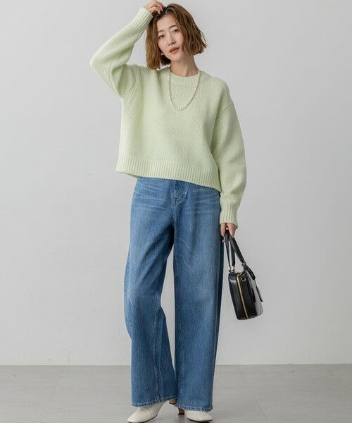 L size ONWARD(大きいサイズ) / エルサイズオンワード ニット・セーター | 【洗える】ウールカシミヤ パフスリーブ ニット | 詳細16