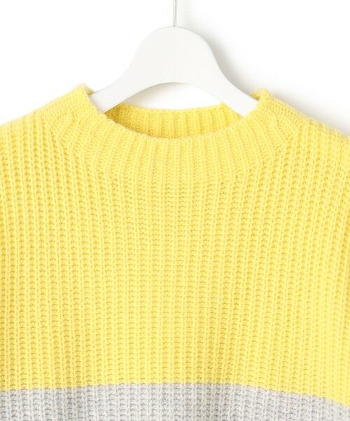 L size ONWARD(大きいサイズ) / エルサイズオンワード ニット・セーター | 【洗える】ウールカシミヤ カラーブロック バルキー ニット | 詳細9