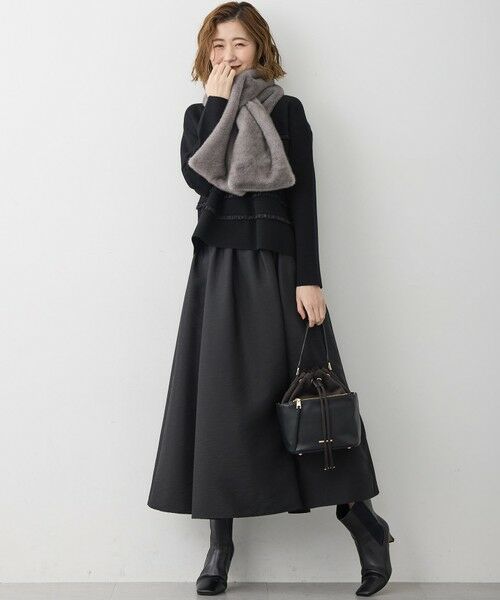 L size ONWARD(大きいサイズ) / エルサイズオンワード ニット・セーター | 【WEB&一部店舗限定/滝沢眞規子さん着用】フリルボーダー ニット | 詳細13