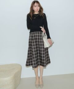 L size ONWARD(大きいサイズ) / エルサイズオンワード ロング・マキシ丈ワンピース | ドッキングニット ワンピース