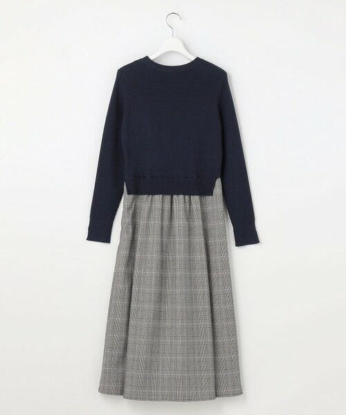 L size ONWARD(大きいサイズ) / エルサイズオンワード ロング・マキシ丈ワンピース | ドッキングニット ワンピース | 詳細10