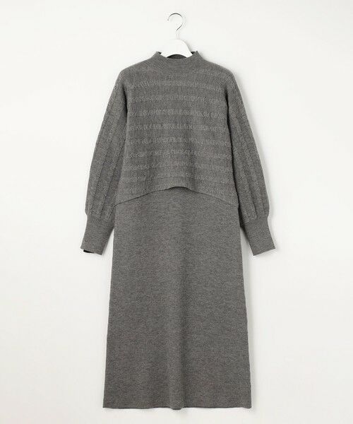 L size ONWARD(大きいサイズ) / エルサイズオンワード ミニ丈・ひざ丈ワンピース | 【2SET】ニット ボレロ × ワンピース セット | 詳細6