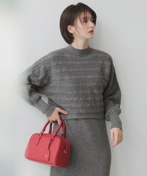 L size ONWARD(大きいサイズ) / エルサイズオンワード ミニ丈・ひざ丈ワンピース | 【2SET】ニット ボレロ × ワンピース セット | 詳細3