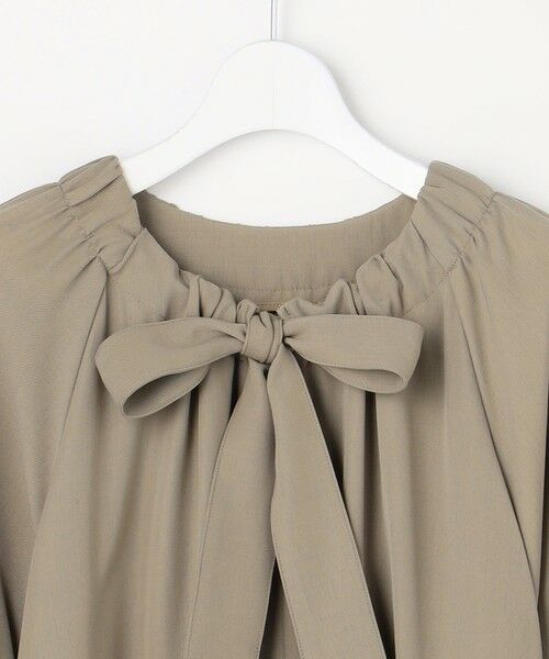 L size ONWARD(大きいサイズ) / エルサイズオンワード ロング・マキシ丈ワンピース | 【SHIHOさん着用】TWドレープツイル3WAYボウタイ ワンピース | 詳細5