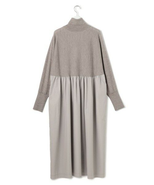 L size ONWARD(大きいサイズ) / エルサイズオンワード ロング・マキシ丈ワンピース | 【洗える】ギャザーコンビ ニットワンピース | 詳細8