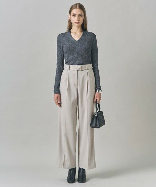 L size ONWARD(大きいサイズ) / エルサイズオンワード その他パンツ | 【裏起毛】 ウォームサテン ワイドストレートパンツ | 詳細5