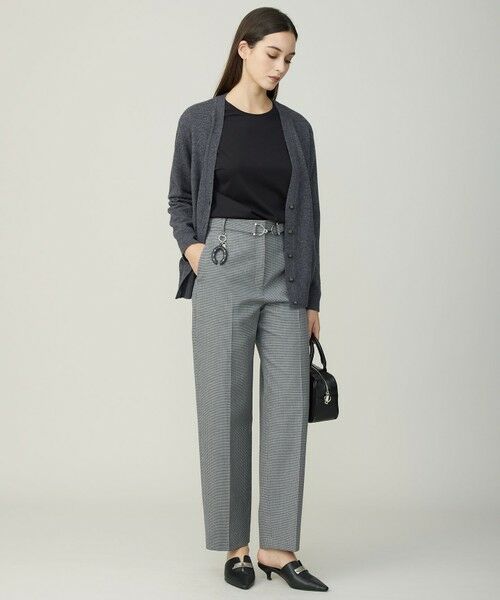 L size ONWARD(大きいサイズ) / エルサイズオンワード その他パンツ | 【30th ANNIVERSARY】ウールガンクラブチェック テーパードパンツ | 詳細6