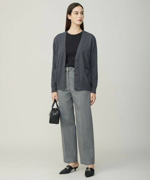 L size ONWARD(大きいサイズ) / エルサイズオンワード その他パンツ | 【30th ANNIVERSARY】ウールガンクラブチェック テーパードパンツ | 詳細7