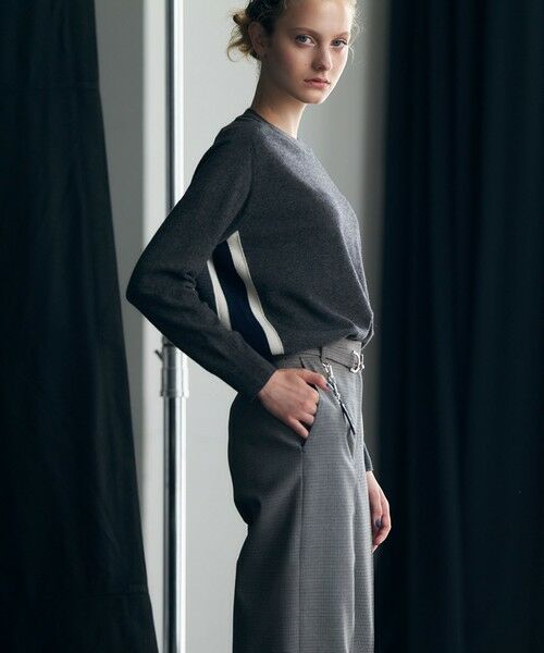 L size ONWARD(大きいサイズ) / エルサイズオンワード その他パンツ | 【30th ANNIVERSARY】ウールガンクラブチェック テーパードパンツ | 詳細2