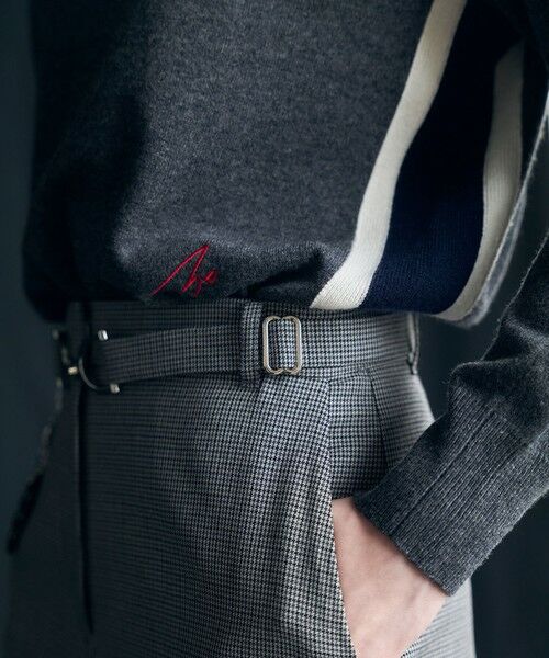 L size ONWARD(大きいサイズ) / エルサイズオンワード その他パンツ | 【30th ANNIVERSARY】ウールガンクラブチェック テーパードパンツ | 詳細3