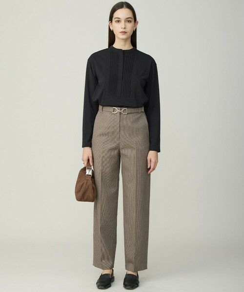 L size ONWARD(大きいサイズ) / エルサイズオンワード その他パンツ | 【30th ANNIVERSARY】ウールガンクラブチェック テーパードパンツ | 詳細21