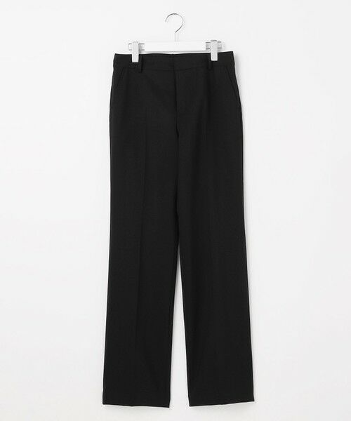 L size ONWARD(大きいサイズ)/エルサイズオンワード セラータカームスキン ストレート パンツ ブラック系 T17