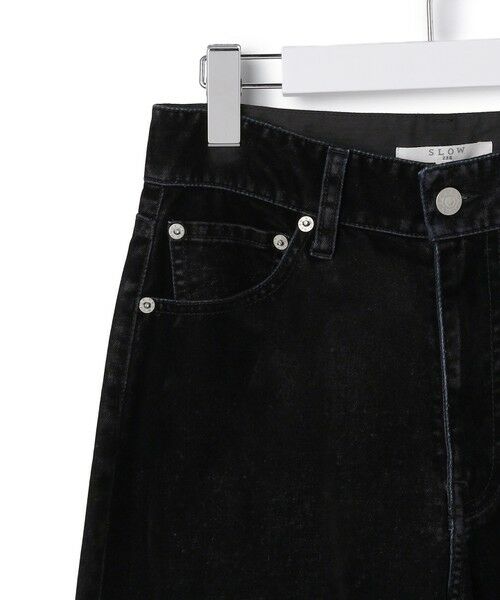 L size ONWARD(大きいサイズ) / エルサイズオンワード その他パンツ | 【SLOW/一部店舗限定】フロッキーデニム ワイドパンツ | 詳細7
