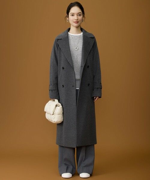 L size ONWARD(大きいサイズ) / エルサイズオンワード その他パンツ | 【SHIHOさん着用】ソフトウールブレンドワイド パンツ | 詳細16