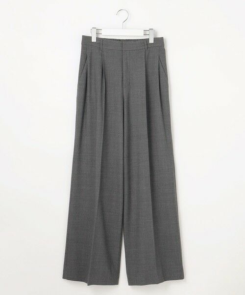 L size ONWARD(大きいサイズ) / エルサイズオンワード その他パンツ | 【SHIHOさん着用】ソフトウールブレンドワイド パンツ | 詳細18