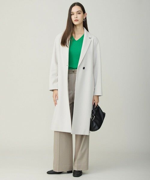 L size ONWARD(大きいサイズ) / エルサイズオンワード その他アウター | ウールカシミヤメルトン チェスターコート | 詳細4