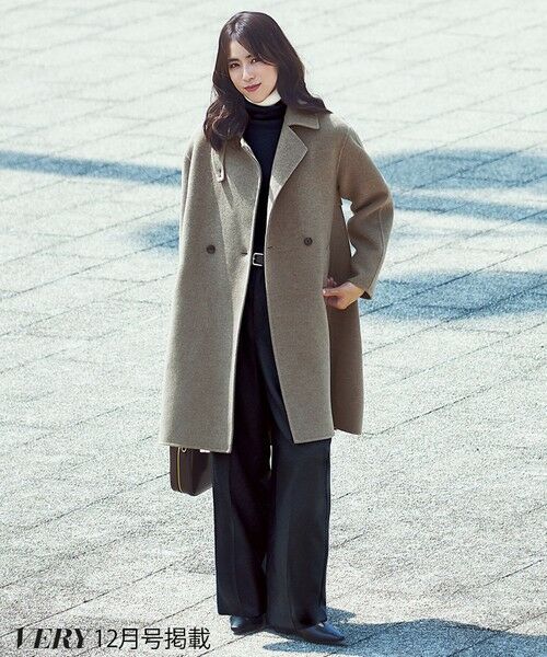 L size ONWARD(大きいサイズ)/エルサイズオンワード 【VERYベストアウター大賞「ロングアウター賞」受賞!】 MANTECOPure リバー チェスターコート モカ系 44 L size ONWARD(大きいサイズ)/エルサイズオンワード 【VERYベストアウター大賞「ロングアウター賞」受賞!】 MANTECOPure リバー チェスターコート モカ系 44