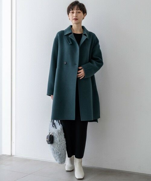 L size ONWARD(大きいサイズ) / エルサイズオンワード その他アウター | 【VERYベストアウター大賞「ロングアウター賞」受賞！/滝沢眞規子さん着用】 MANTECOPure リバー チェスターコート | 詳細12