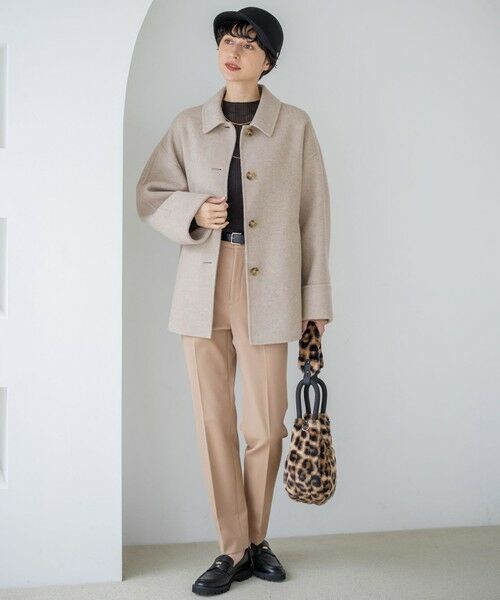 L size ONWARD(大きいサイズ) / エルサイズオンワード ステンカラーコート | 【VERY掲載】MANTECOPure リバー ステンカラーコート | 詳細1