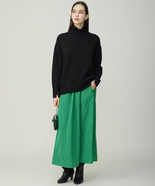 L size ONWARD(大きいサイズ) / エルサイズオンワード ミニ・ひざ丈スカート | エステルメモリータフタ キャザースカート | 詳細1