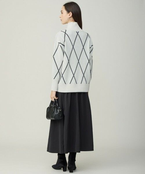 L size ONWARD(大きいサイズ) / エルサイズオンワード ミニ・ひざ丈スカート | エステルメモリータフタ キャザースカート | 詳細13