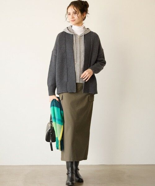 L size ONWARD(大きいサイズ) / エルサイズオンワード ミニ・ひざ丈スカート | 【SLOW/一部店舗限定】ミリタリーボトム カーゴスカート | 詳細10