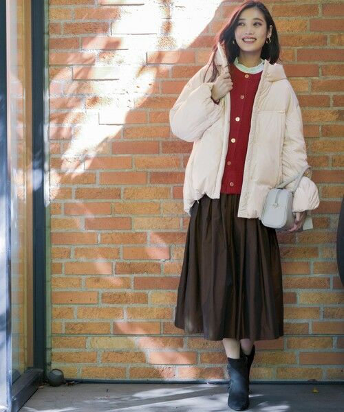 L size ONWARD(大きいサイズ) / エルサイズオンワード ミニ・ひざ丈スカート | グロッシータフタ スカート | 詳細8